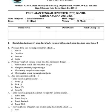 5 Rahasia Nilai Sempurna Latihan Bang Soal Muatan Bindo Kelas 3 Tema 1 Tematik Terbaru