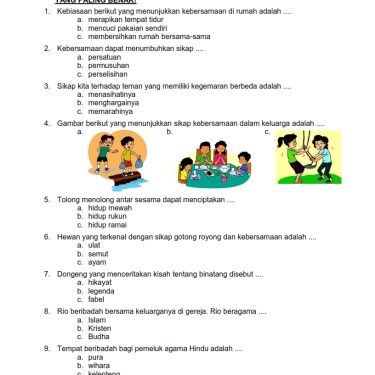 Bocoran 50 Soal Ulangan Semester 1 Kelas 4 Tema 2 yang Sering Keluar Ternyata Mudah Banget