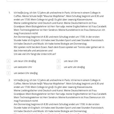 bahasa jerman kelas 11 semester 1 soal pdf