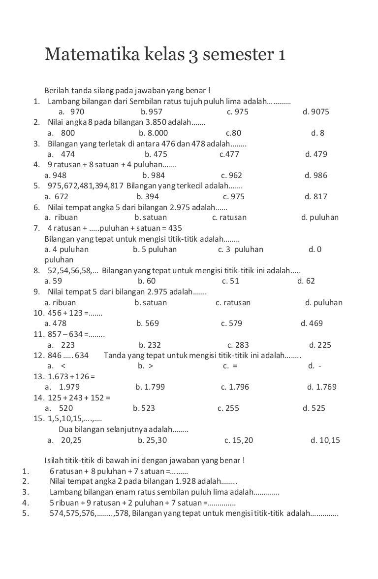 3 Alasan Kenapa Latihan Soal Kelas 3 Semester 1 Wajib Dicoba Sebelum Ulangan Besar