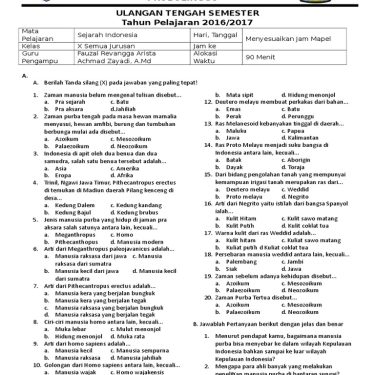 5 Contoh Soal HOTS Sejarah Minat Kelas 11 Semester 1 yang Wajib Kamu Kuasai Sebelum Ujian