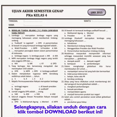 5 Rahasia Kisi Kisi Soal UTS PKN Kelas 4 Semester 1 yang Wajib Diketahui Sebelum Ujian