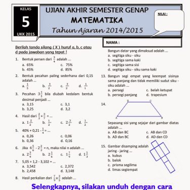 5 Soal Matematika Kelas 9 Semester 1 Paling Sulit, Ternyata Ini Rahasia Jawabannya