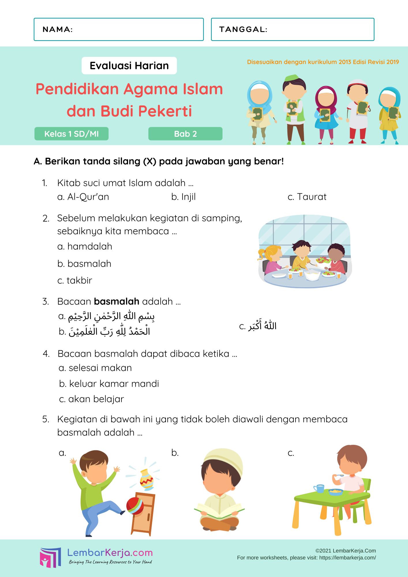 7 Contoh Soal Kelas 1 SD Agama Islam Terbaru 2026, Wajib Tahu Sebelum Ujian