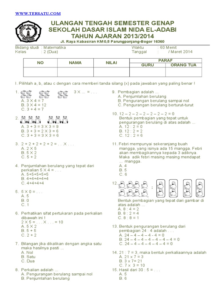 Mengintip Kisi-Kisi Ujian Contoh Soal Matematika Peminatan Kelas XII
