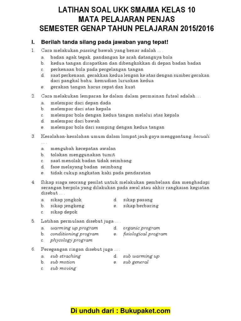Akhirnya Ada 25 Contoh Soal UAS Bahasa Olahraga Kelas 10 Semester 2 K13 Plus Kunci Jawaban yang Wajib Kamu Pelajari