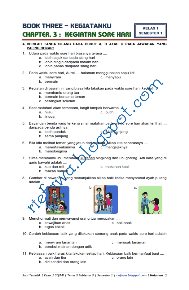 Terbukti LKBN ANTARA Bantu Siapkan Contoh Soal Tema Kegiatanku Kelas 3 Semester 3
